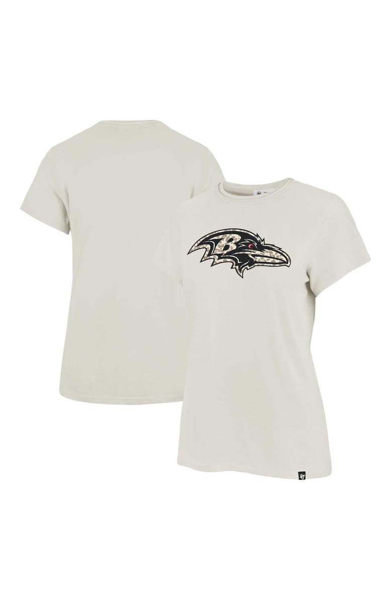 '47 Women's '47 Cream Baltimore Ravens Panthera Frankie T-Shirt, Main, color, 