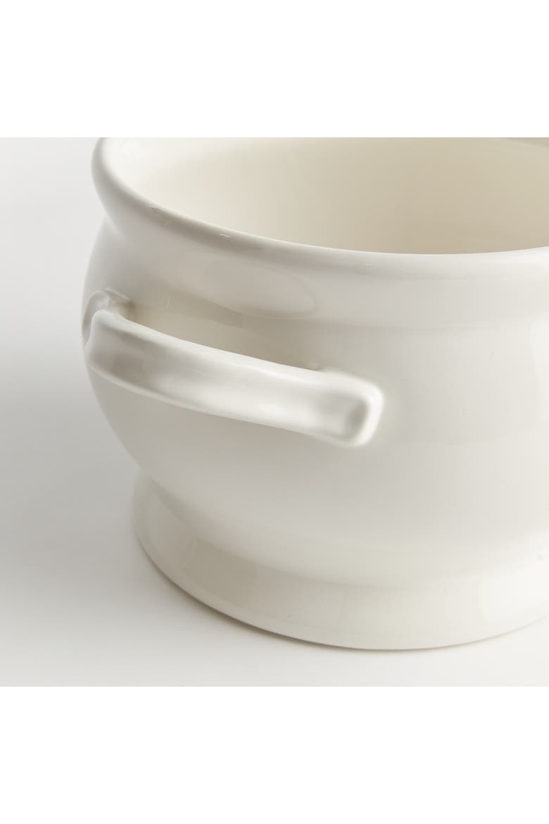 Bradford Footed Bowl, Alternate, color, White