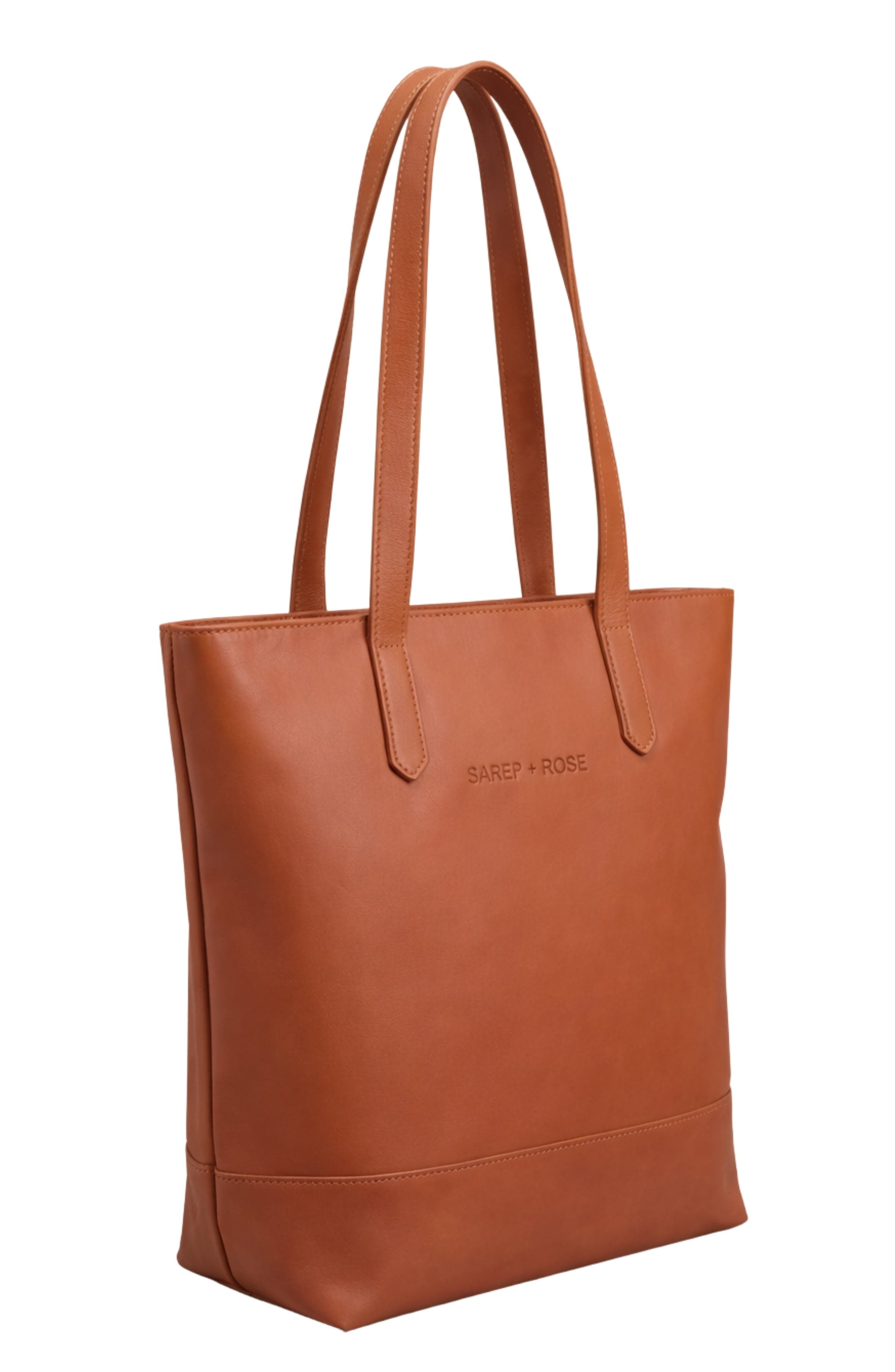 Sarep + Rose Slender Kenya Leather Tote Bag, Alternate, color, Solid Cinnamon