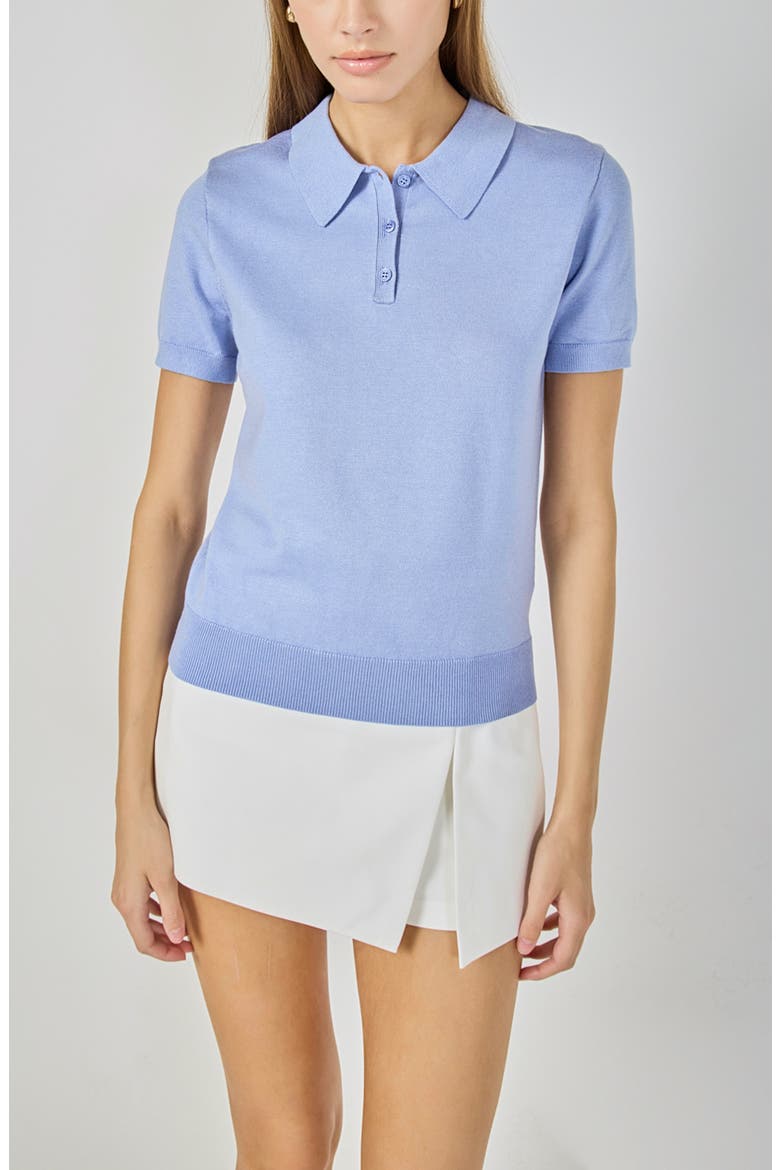 Polo Sweater, Alternate, color, PERIWINKLE
