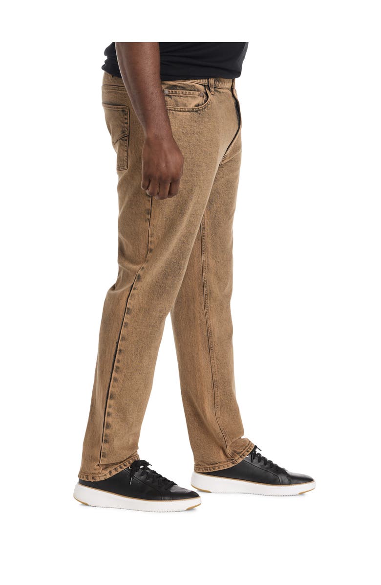 True Nation by DXL Big & Tall Overdye Tapered-Fit Jeans, Alternate, color, Psychedelic Tan