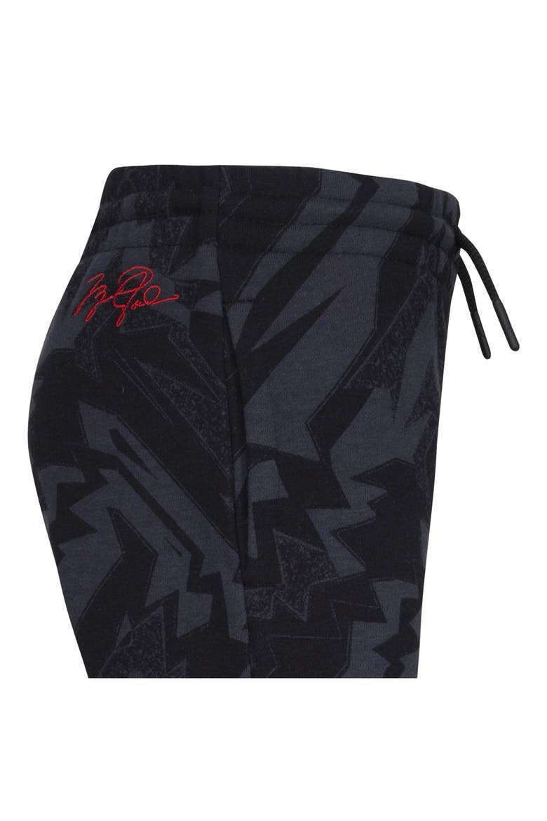 Kids' Essentials Allover Print Fleece Joggers, Alternate, color, BLACK