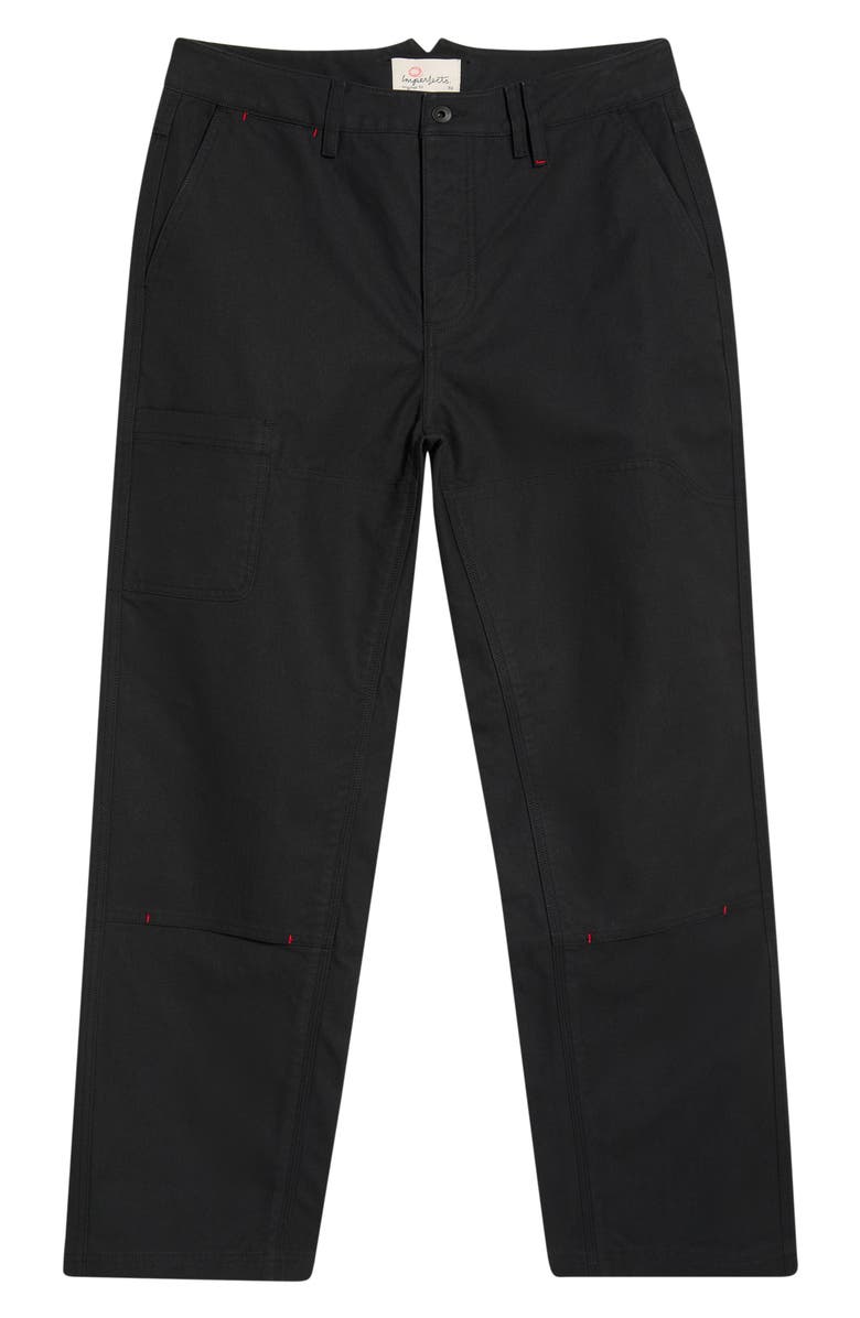 Imperfects Courier OG Fit Cotton Canvas Chore Pants, Main, color, Obsidian