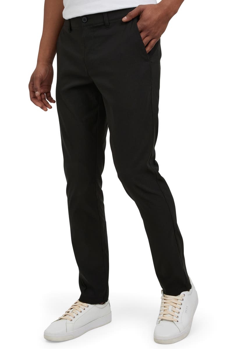 DKNY SPORTSWEAR Essential Tech Slim Chino Pants, Alternate, color, Black