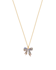 Fable England Forget Me Not Bow Pendant Necklace