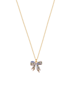 Fable England Forget Me Not Bow Pendant Necklace
