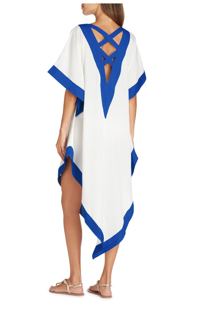 VALIMARE Aria High-Low Crepe de Chine Cover-up Dress, Alternate, color, Off White