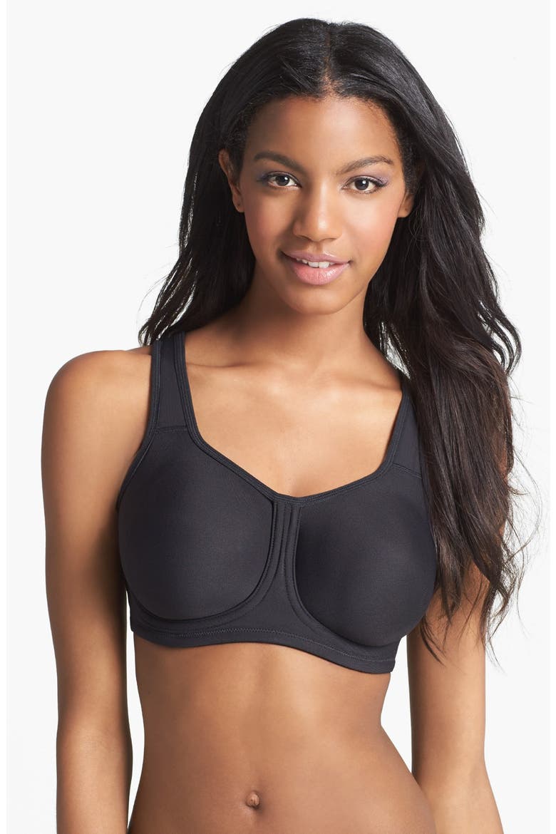 Donna Karan Intimates '35137' Underwire Sports Bra, Main, color, BLACK