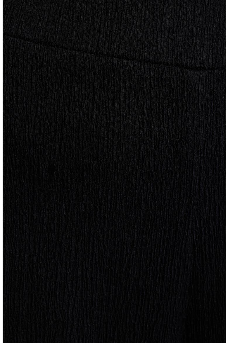 Crinkle Pull-On Ankle Wide Leg Pants, Alternate, color, ANNE BLACK