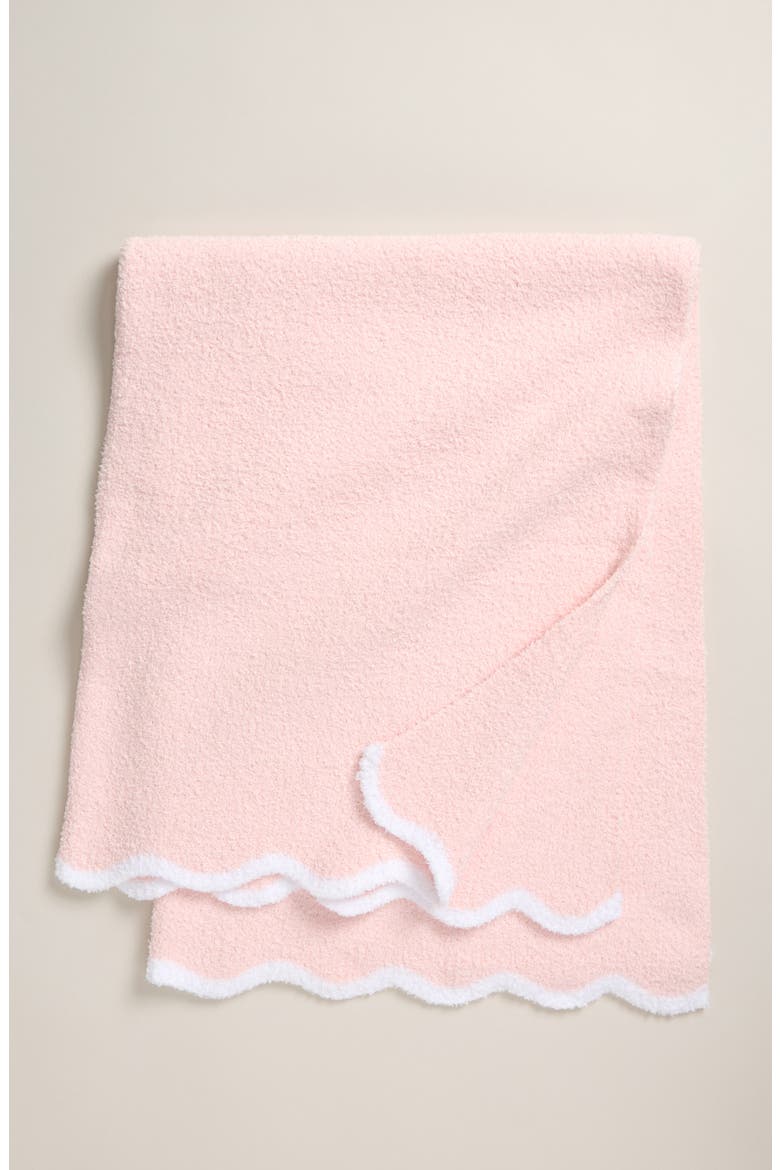 Scallop Trim Chenille Blanket, Main, color, PINK DOGWOOD
