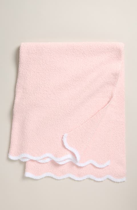 Scallop Trim Chenille Blanket