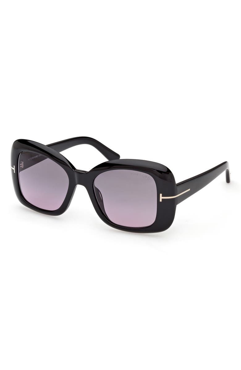 TOM FORD 52mm Gradient Square Sunglasses, Alternate, color, 