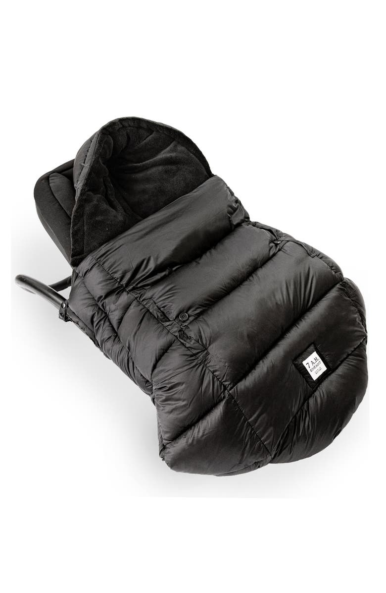 7 A.M. Enfant K-Poncho Heavyweight 3-in-1 Baby Carrier Cover, Alternate, color, Black Plush Heavyweight