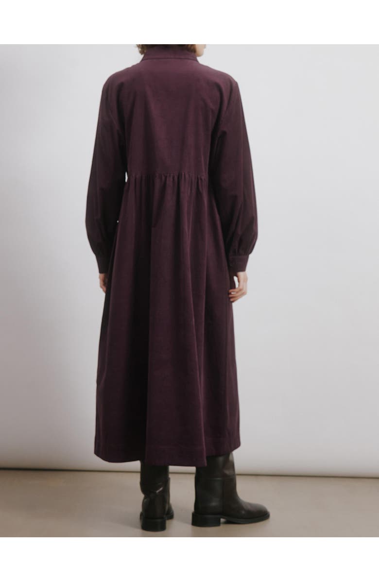 Albaray Cord Placket Midi Dress, Alternate, color, Burgundy