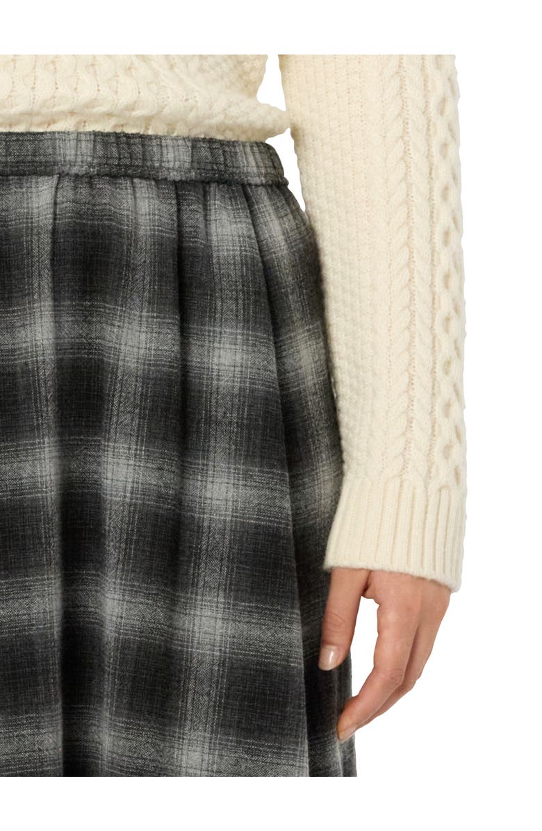 GERARD DAREL Basma Checked Midi Skirt, Alternate, color, Medium Gray