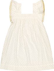 Mer St. Barth Mini Sandrine Women's Dress Gold Dobby
