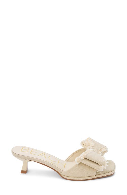 Beach By Matisse Penelope Kitten Heel Slide Sandal In Natural Linen