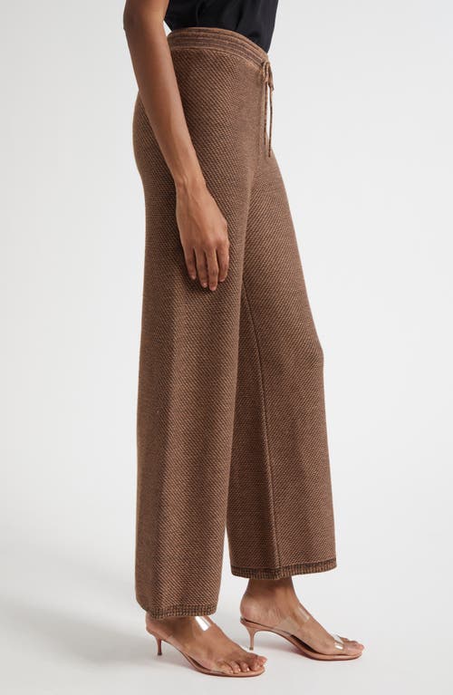 L'agence Freyja Loop Knit Drawstring Pants In Brown