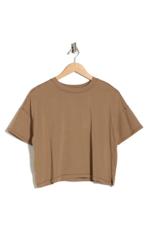 Stone Wash Boxy Crop T-Shirt