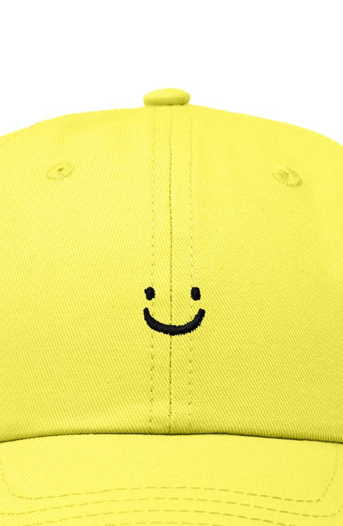 Dalix Lil Smile Embroidered Casual Hat In Yellow