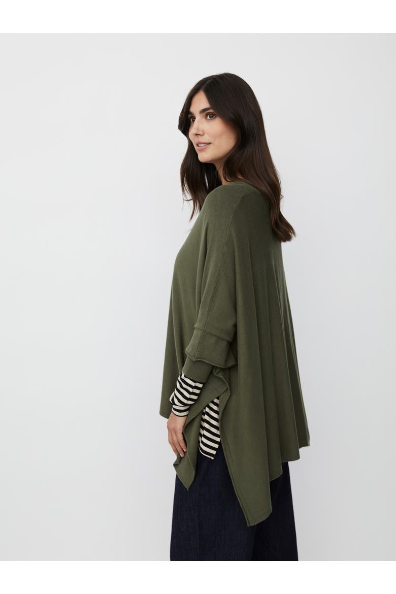 MaFosna Long Sleeve V-Neck Poncho, Alternate, color, Ivy Green