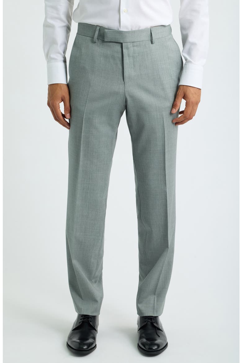 Huge Trim Fit Solid Virgin Wool Suit, Alternate, color, MEDIUM BEIGE