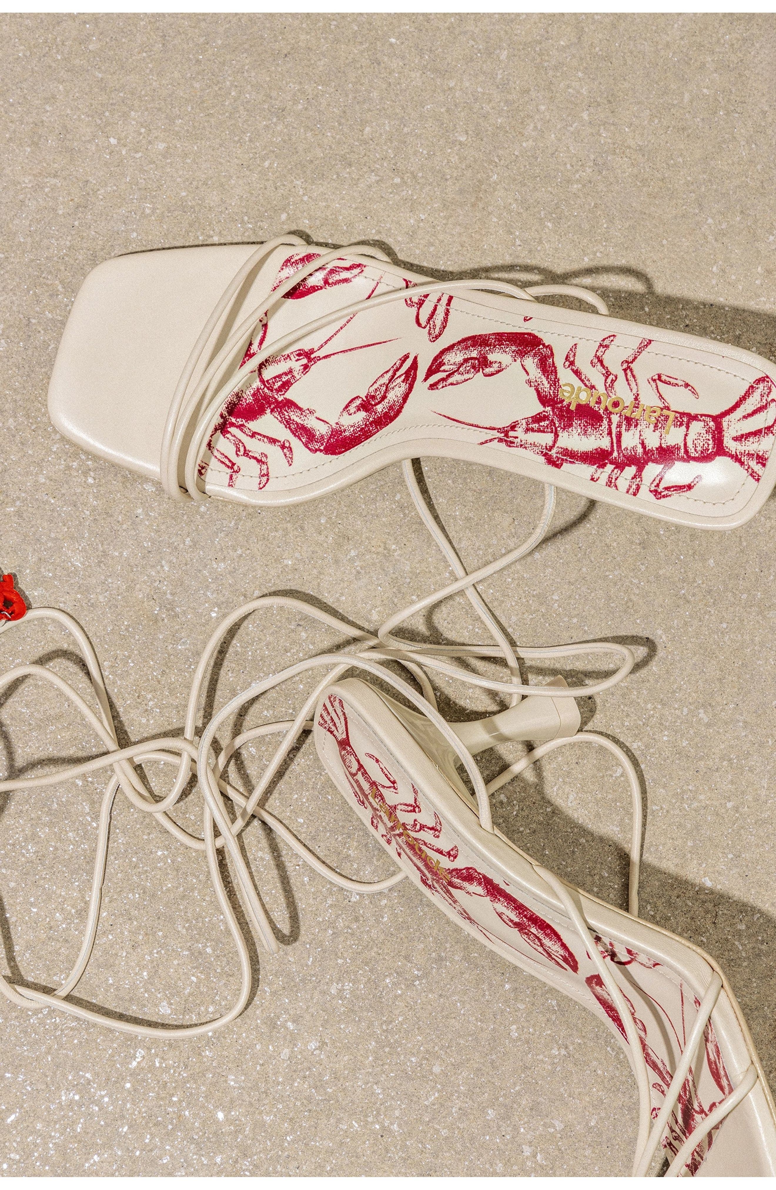 Larroudé Nadia Sandal, Alternate, color, Ivory