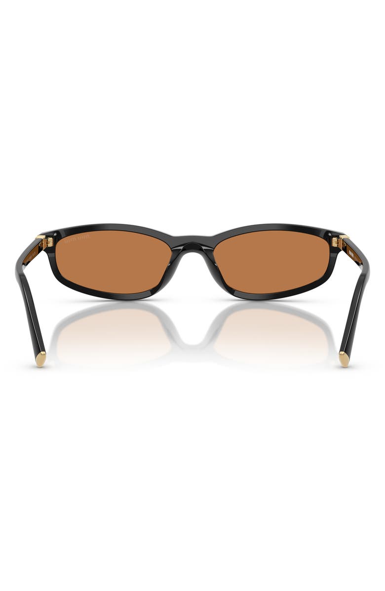 Miu Miu 54mm Irregular Sunglasses, Alternate, color, Black / Brown
