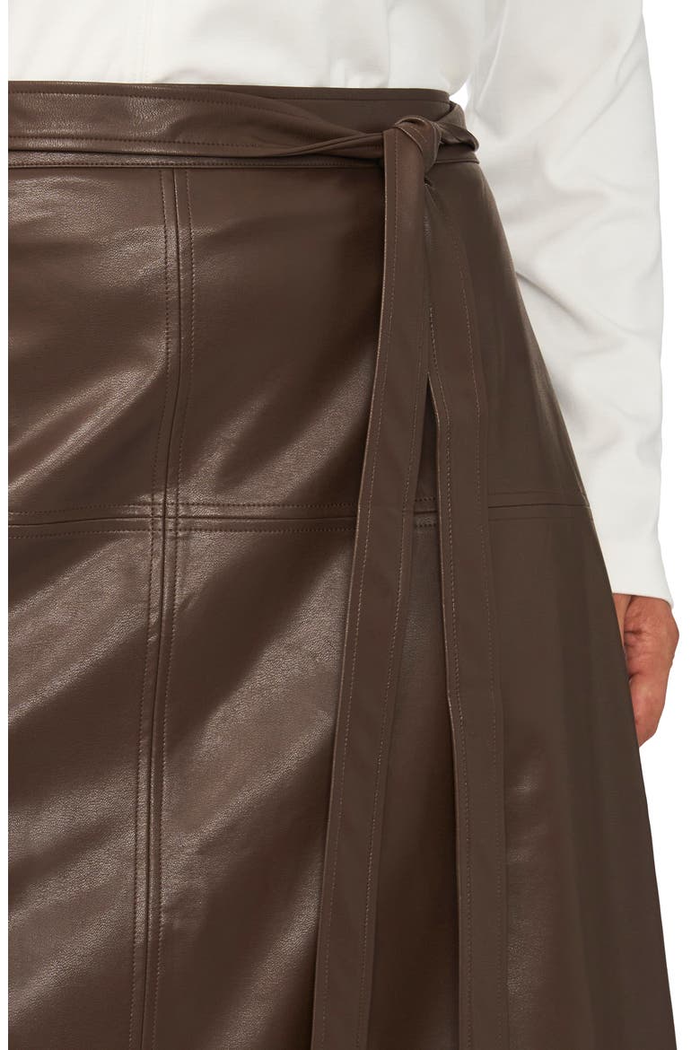 Faux Leather Tiered Seam Maxi Skirt, Alternate, color, DELICIOSO