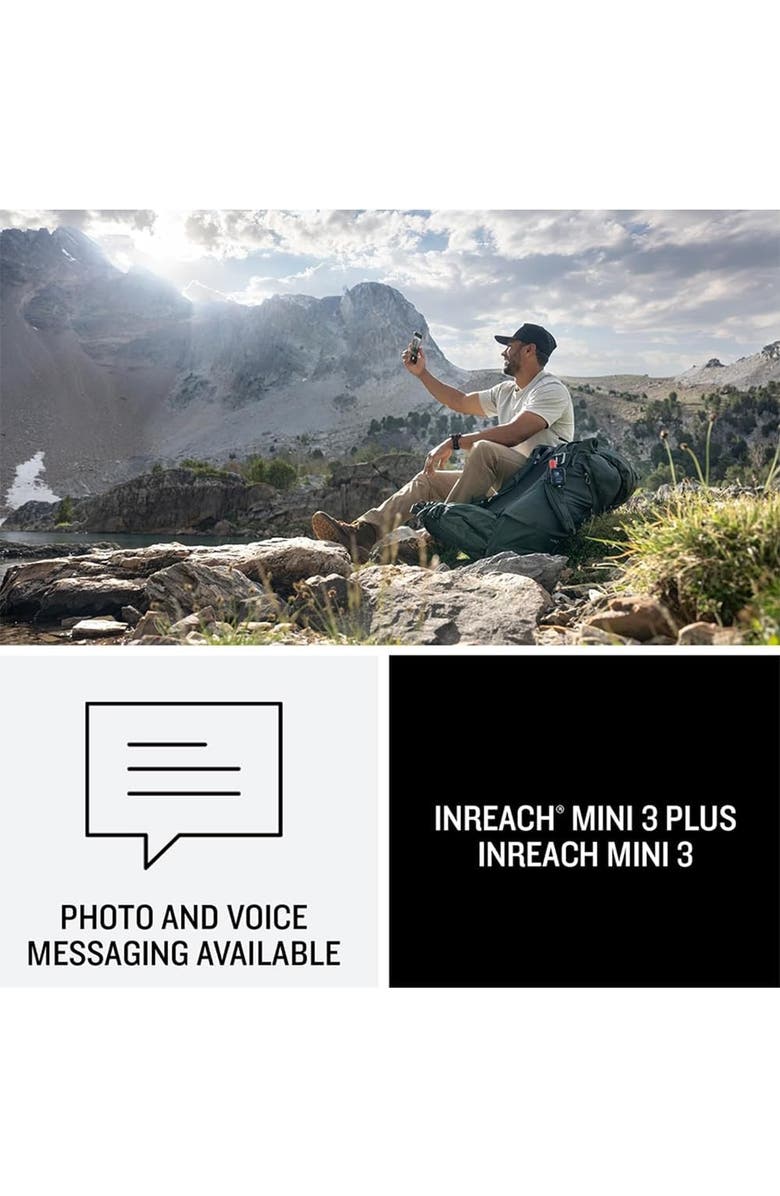 Garmin inReach Mini 3 Compact Satellite Communicator 1.9" Outdoor GPS with Worldwide Maps and Built-In Bluetooth - Black, Alternate, color, Black