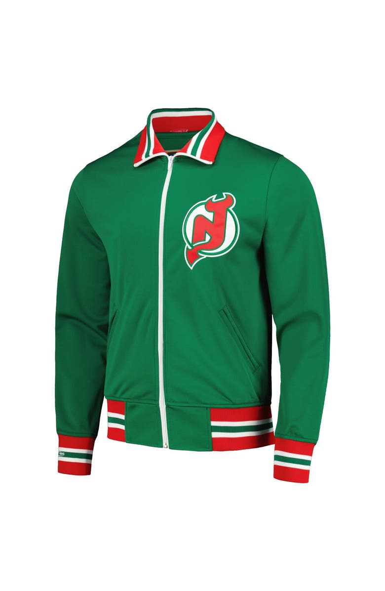 Mitchell & Ness Men's Mitchell & Ness Green New Jersey Devils 1984/85 Warmup Full-Zip Jacket, Alternate, color, 