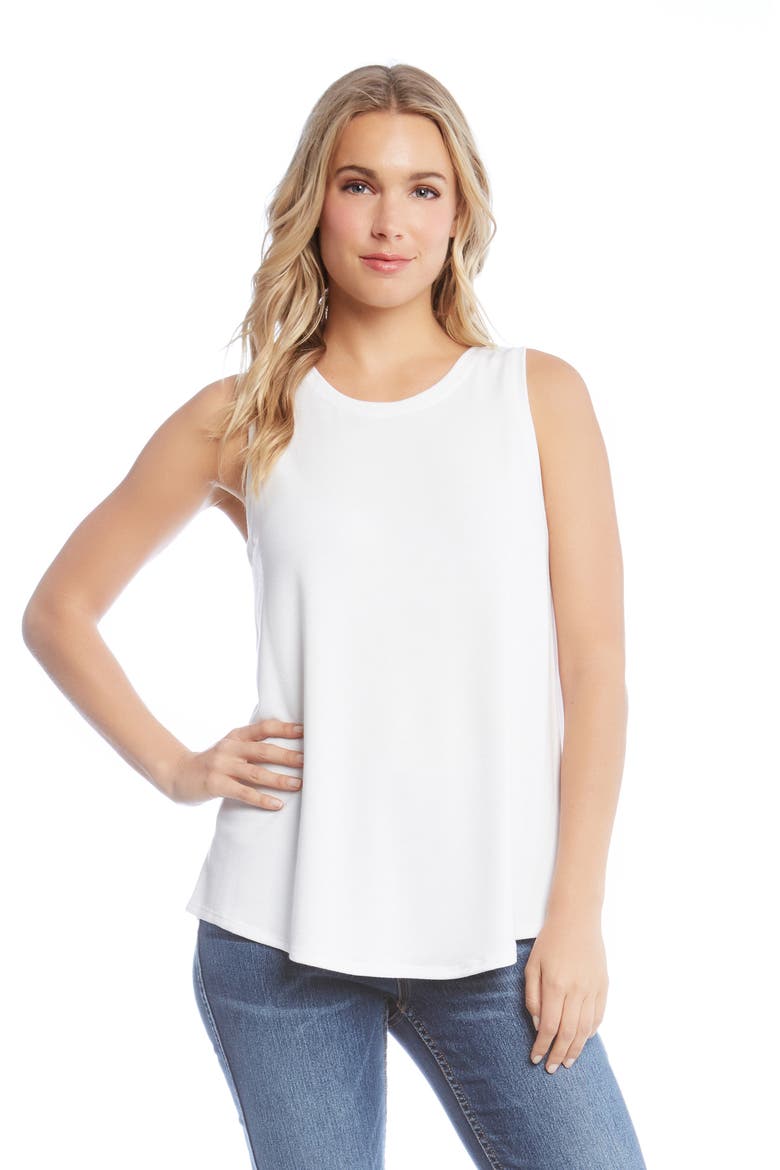 French Terry Tank, Alternate, color, WHITE