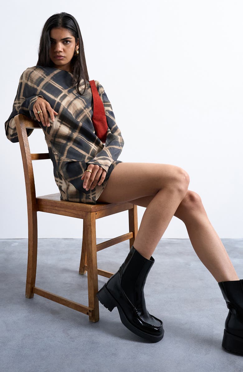 Topshop Backless Batwing Minidress, Alternate, color,