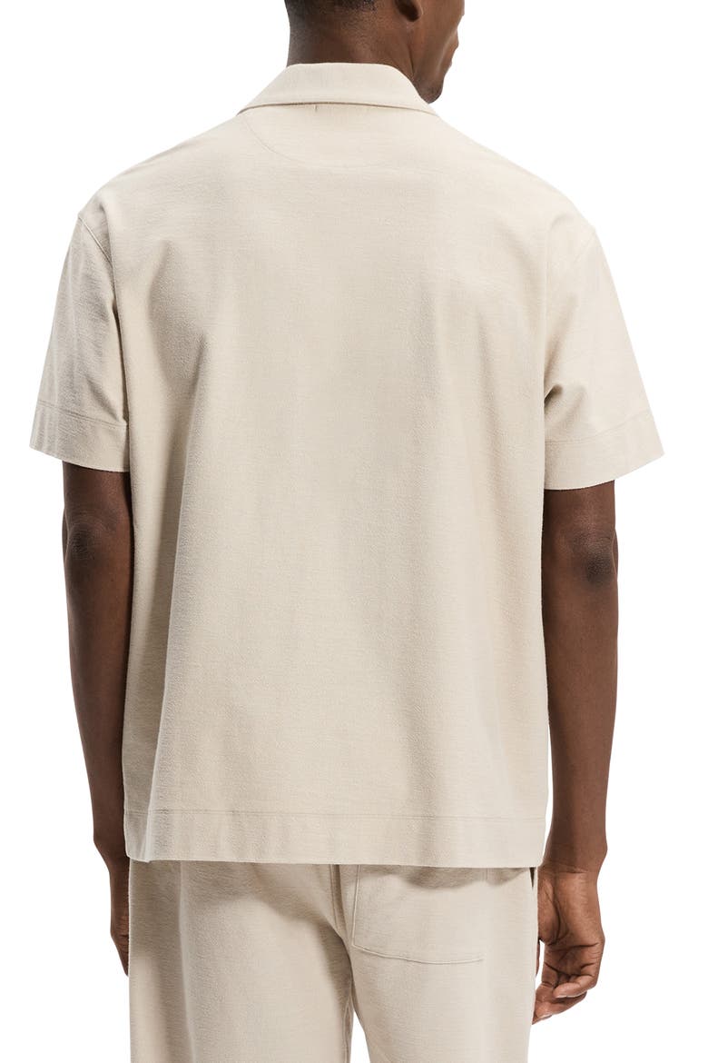 Terry Cloth Camp Shirt, Alternate, color, WARM CLOUD