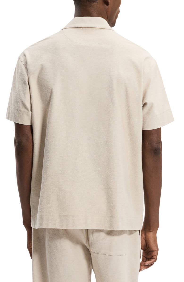 Theory Terry Cloth Camp Shirt, Alternate, color,