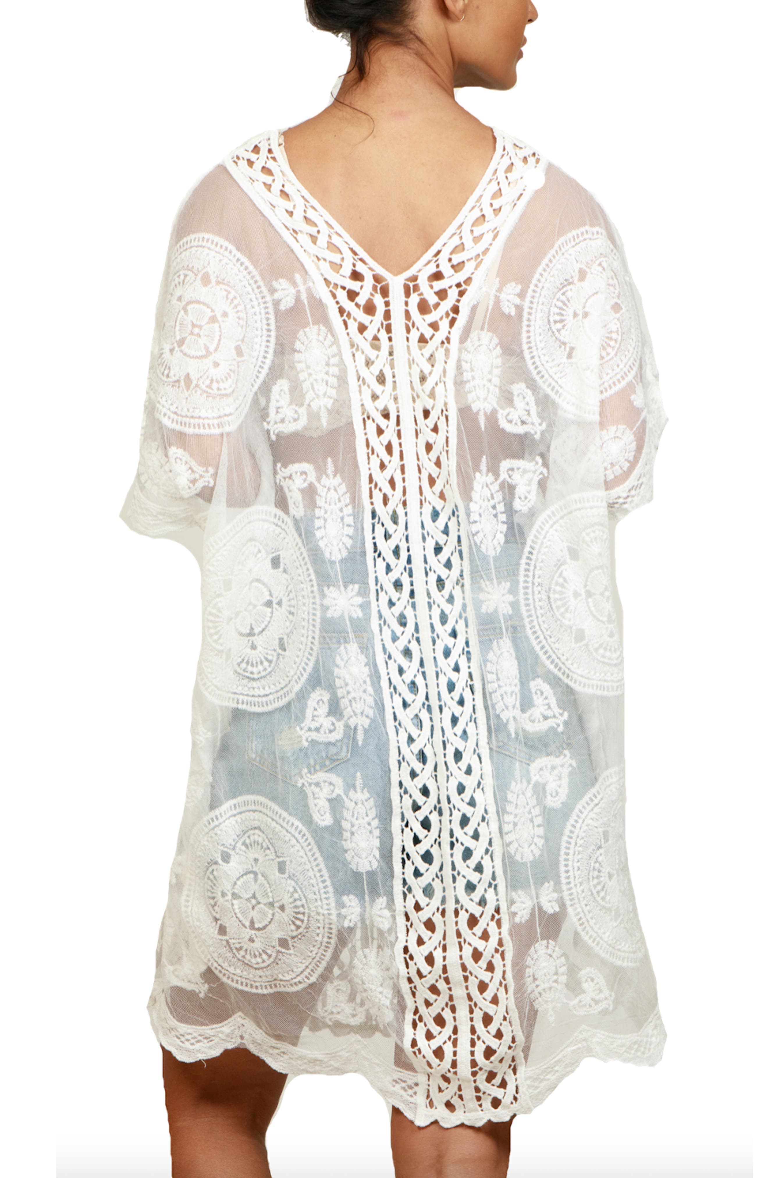 Mesh Embroidered Tunic Top - image 2