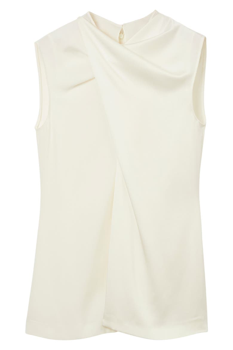 Greta Drape Neck Sleeveless Blouse, Main, color, NATURAL WHITE