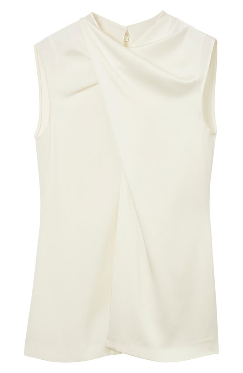 Burberry Greta Drape Neck Sleeveless Blouse, Main, color, 