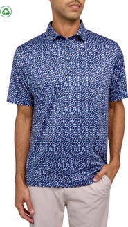 CON.STRUCT Regular Fit Micro Mexi Skulls Print Recycled Performance Golf Polo