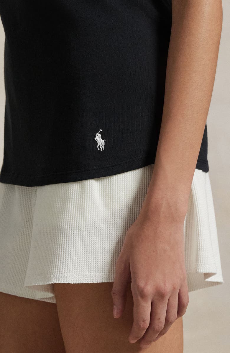 Polo Ralph Lauren Long & Lean Cotton Jersey Lounge Tank, Alternate, color, Onyx