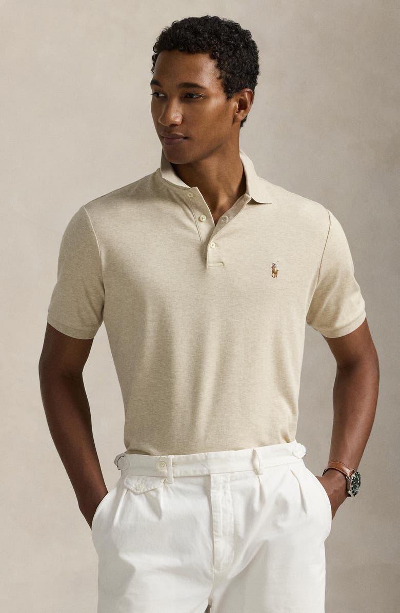 Polo Ralph Lauren Classic Fit Solid Tan Cotton Jersey Polo, Alternate, color, 