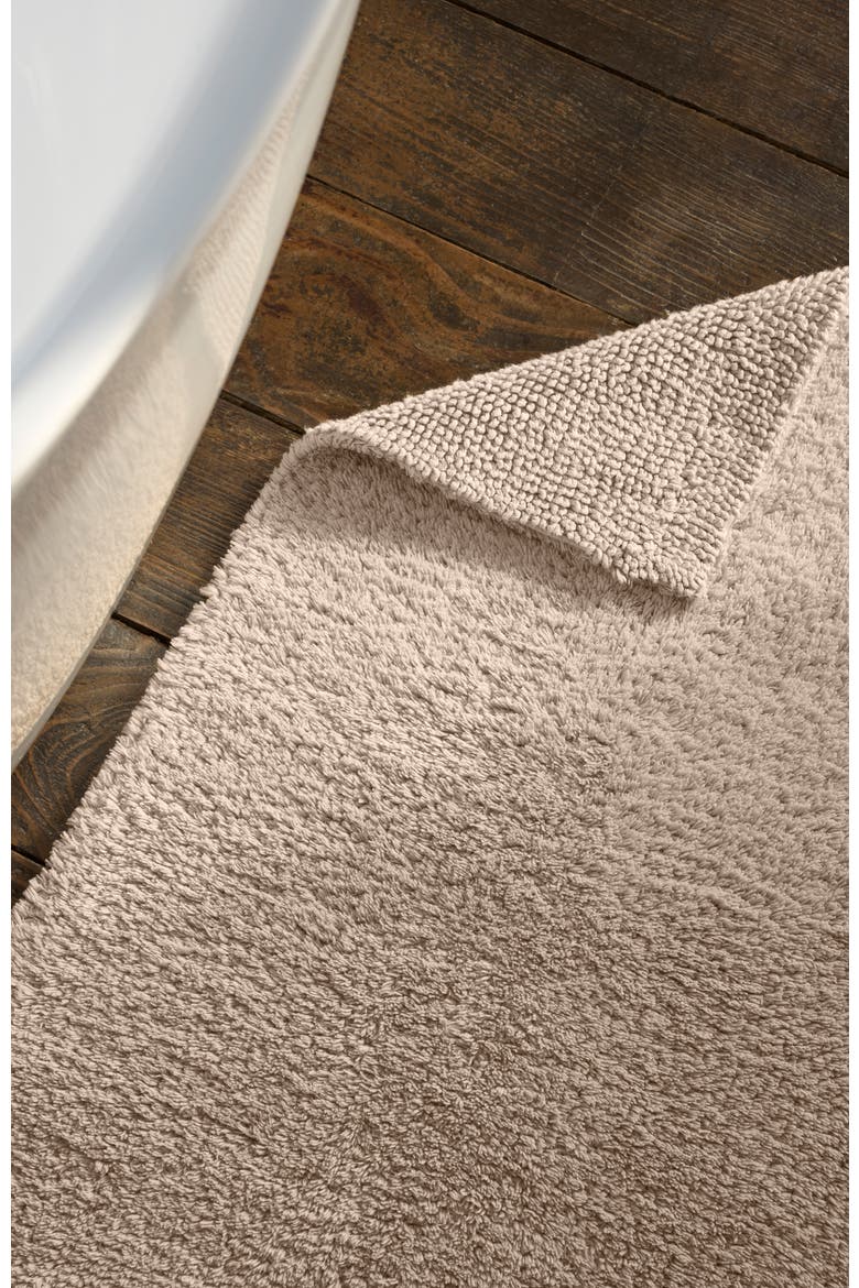 Reversible Deep Pile Thick Cotton Bath Rug, Alternate, color, Stone