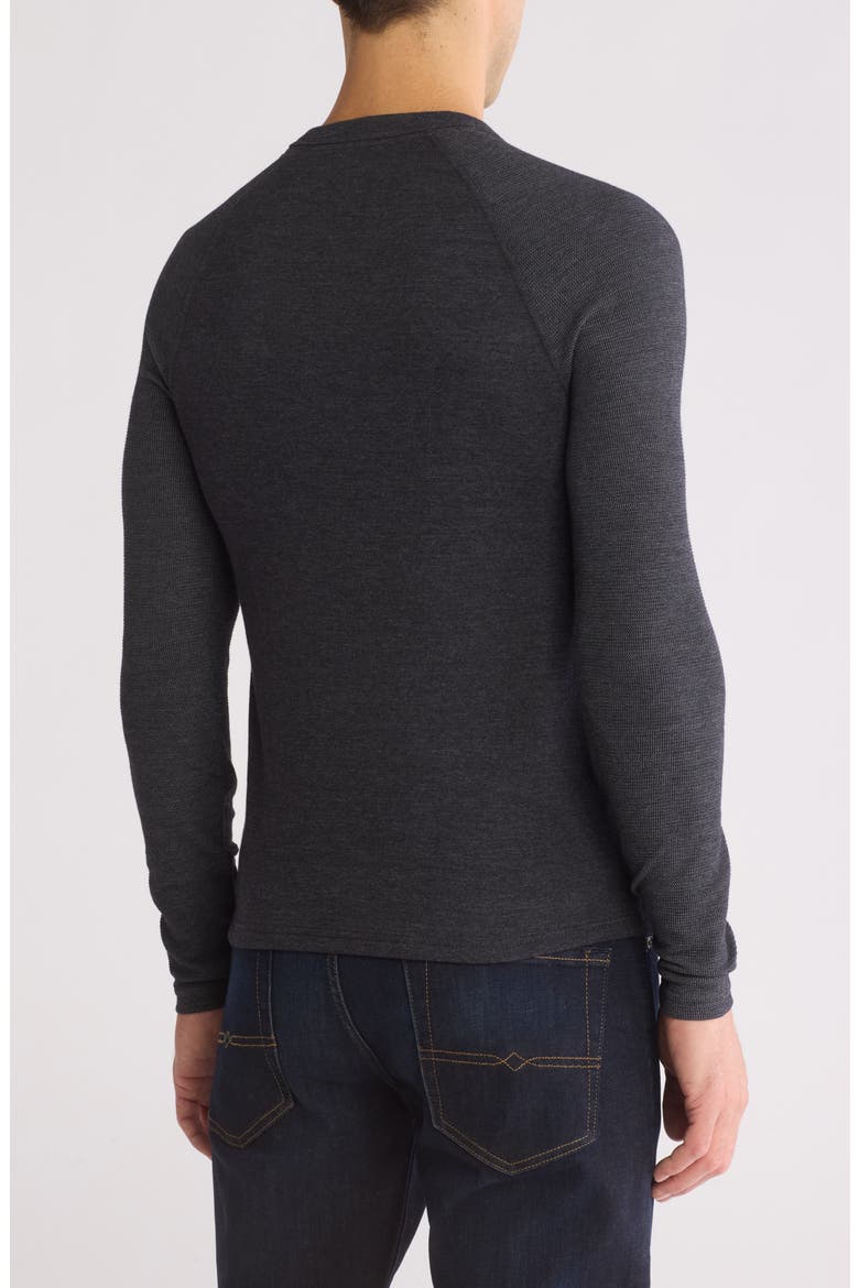 Mélange Crewneck Sweater, Alternate, color, JET BLACK