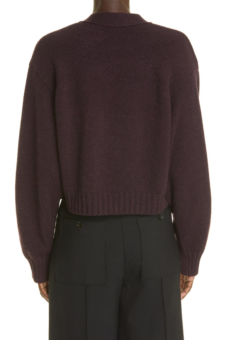 Eco Cashmere Crop Cardigan, Alternate, color, RAISIN