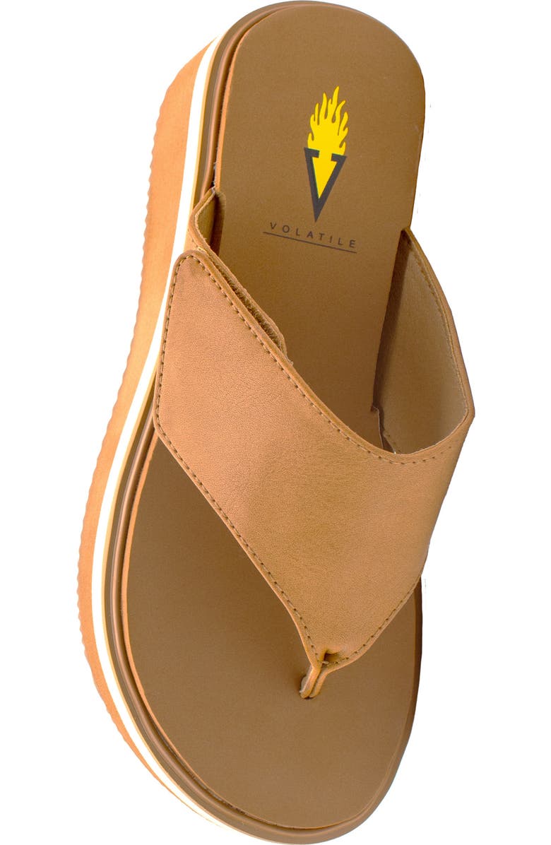 Volatile Shitake Platform Wedge Sandal, Alternate, color, Tan