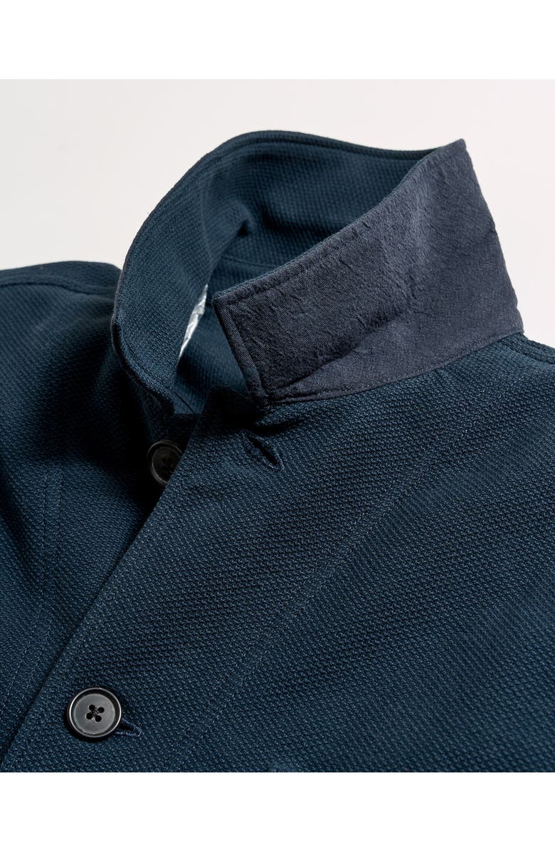Billy Reid Piqué Chore Shirt Jacket, Alternate, color, Carbon Blue