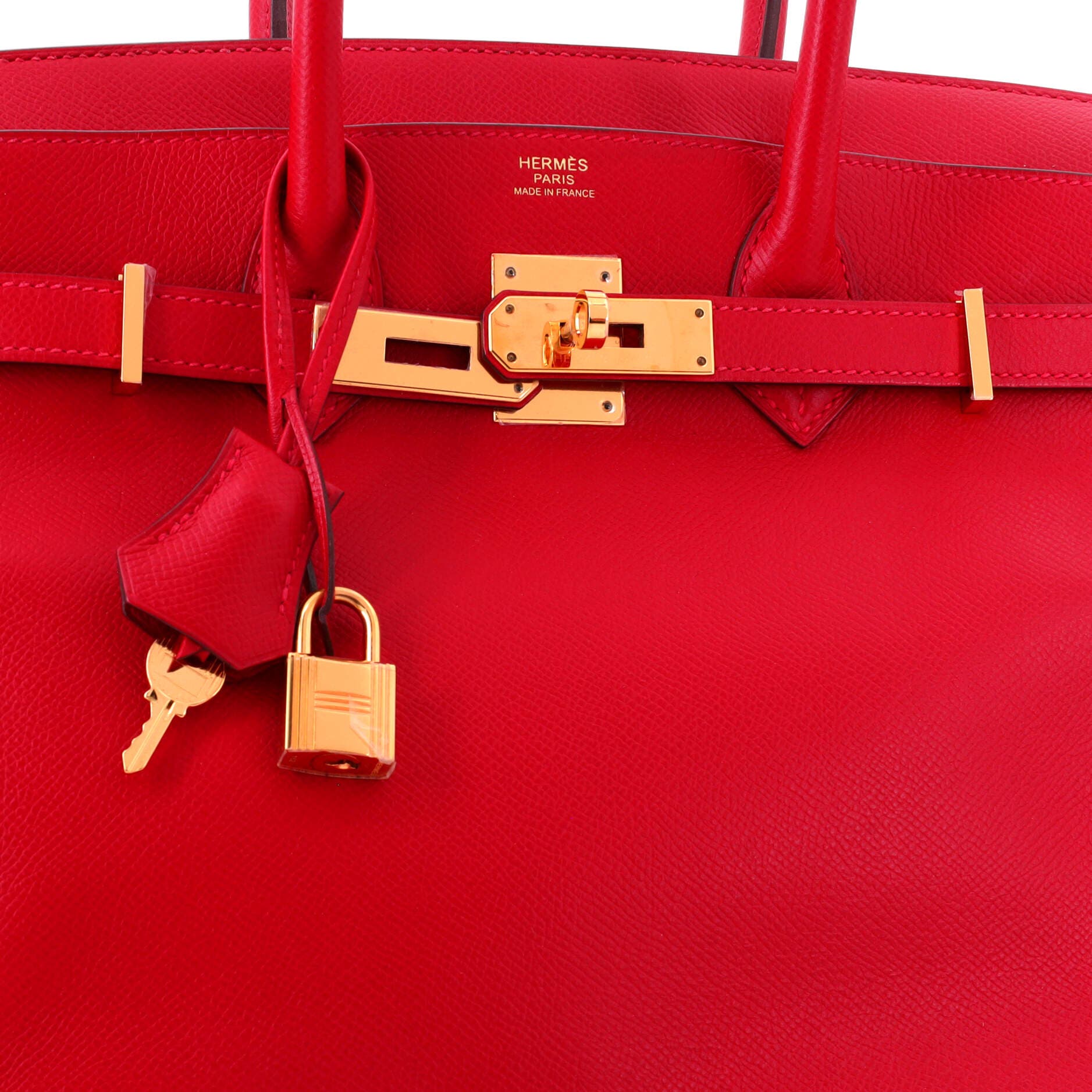 Birkin Handbag Red Epsom with Gold Hardware 30, Alternate, color, Red