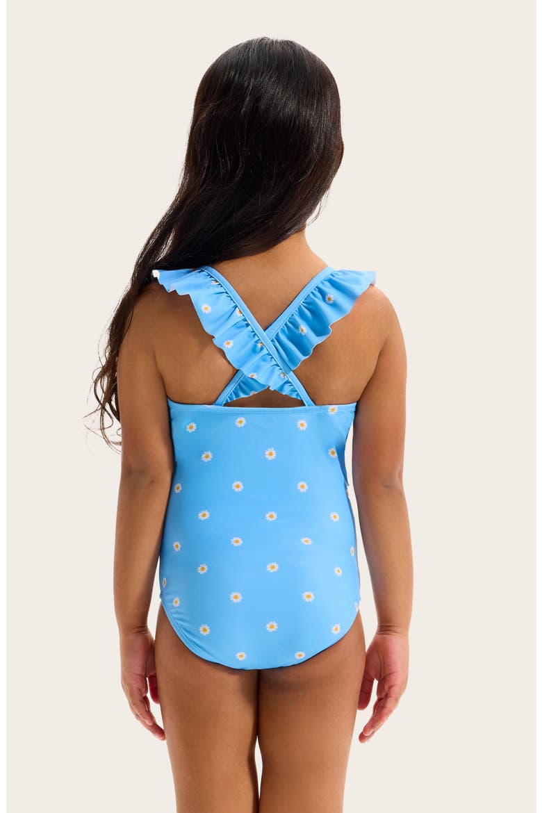 Kids' Daisy Chain One-Piece Swimsuit, Alternate, color, DAISY CHAIN BLUE