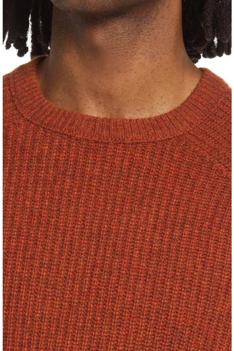 Pierce Marled Cashmere Crewneck Sweater, Alternate, color, RUST