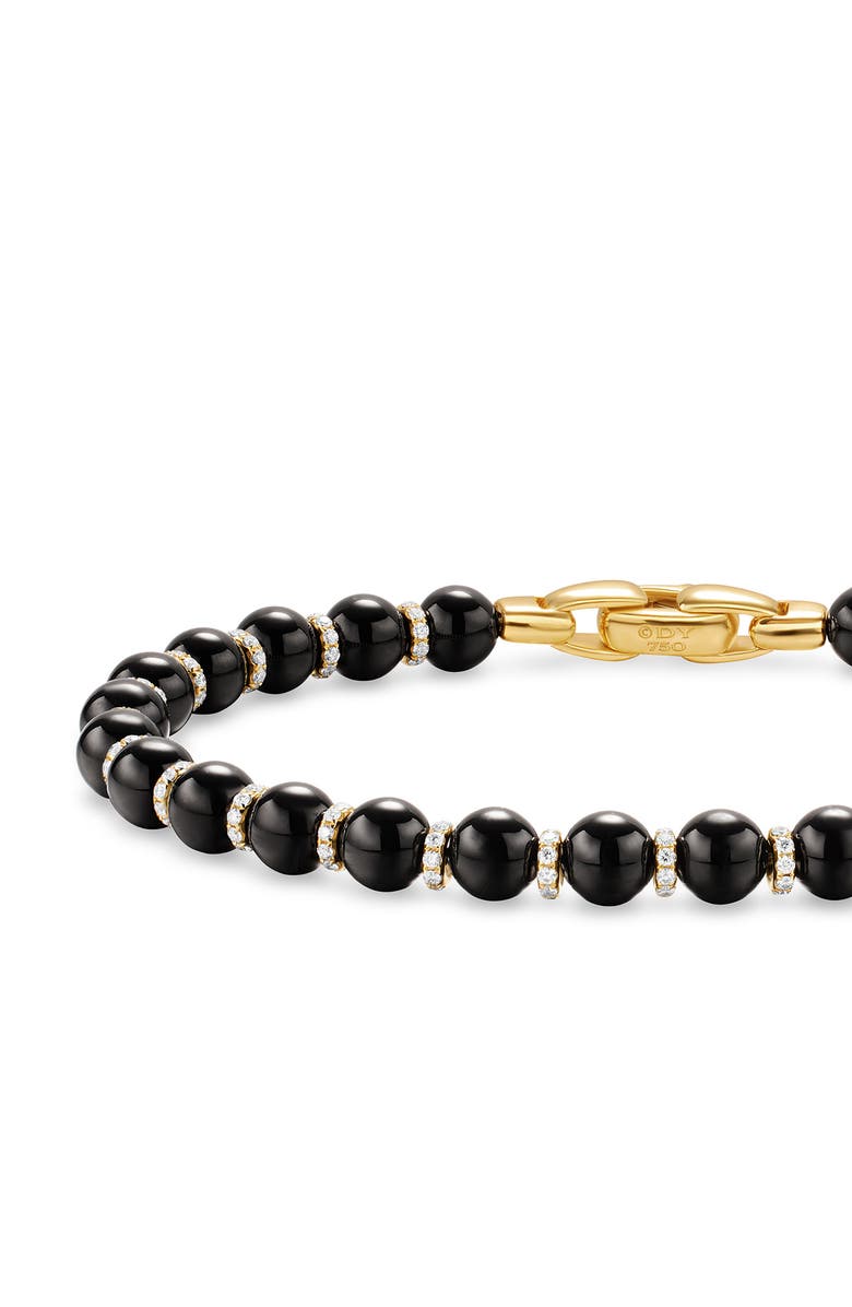 David Yurman Men's Spiritual Beads Bracelet, 8mm, Alternate, color, Black Onyx